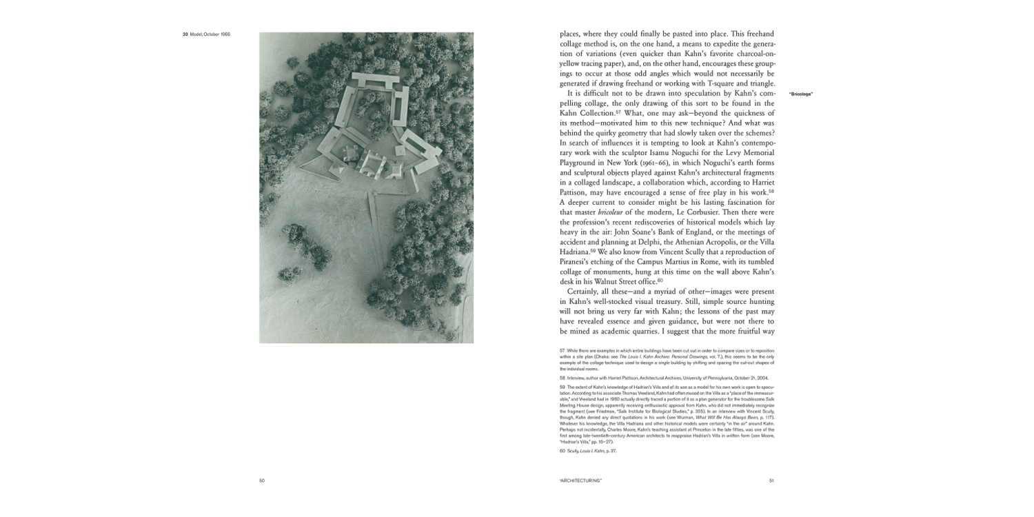 Louis Kahn: On the Thoughtful Making of Spaces. Inside page